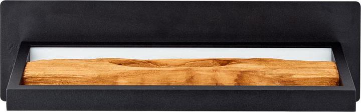 Actual product image Brilliant Chaumont LED Wall Lamp 35cm black/wood (930 lm)