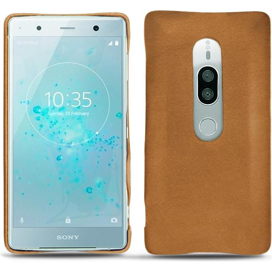 Noreve Lederschutzhülle (Sony Xperia XZ2 Premium), Smartphone Hülle, Braun