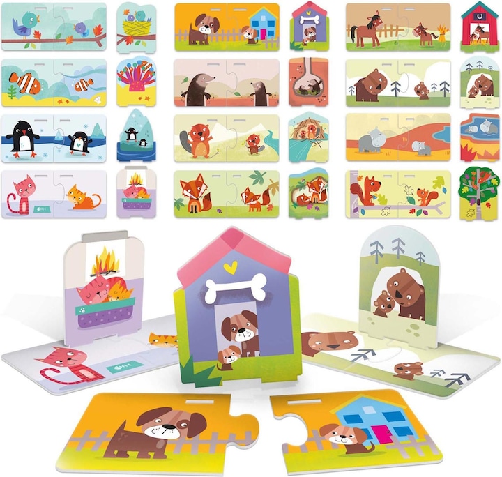 Produktbild Tiere und Gewohnheiten Puzzlespiel (Deutsch, Englisch, Italienisch, Französisch)