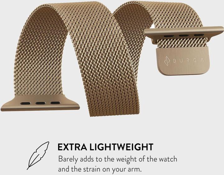 Actual product image Burga Apple Watch Band Metal Mesh Gold 38mm / 40mm / 41mm (Milanaise RVS vlechtwerk)