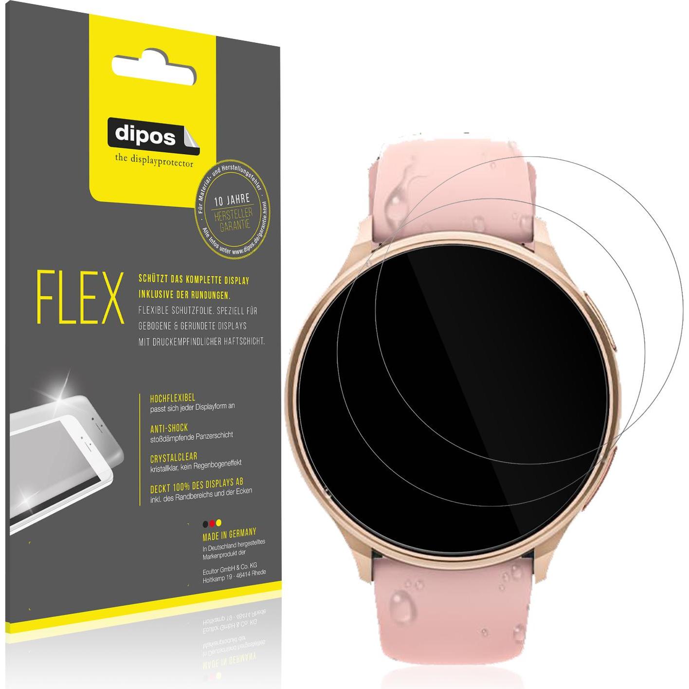 Dipos 3D Full Cover Schutzfolie, Smartwatch Schutzfolie, Transparent