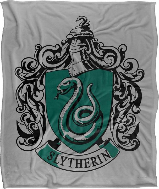 Slytherin Wappen Decke Seidig Supersoft (152 x 127 cm)
