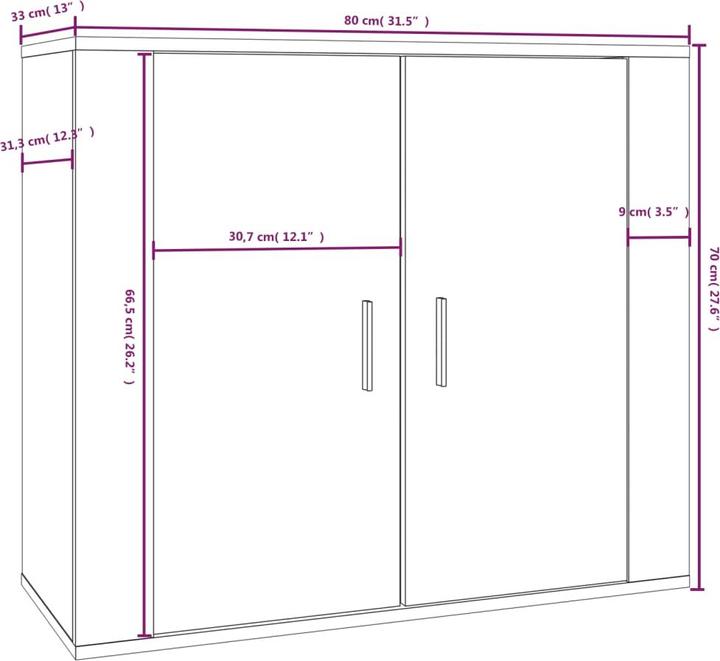 Produktbild VidaXL Antonia (80 x 33 x 70 cm)