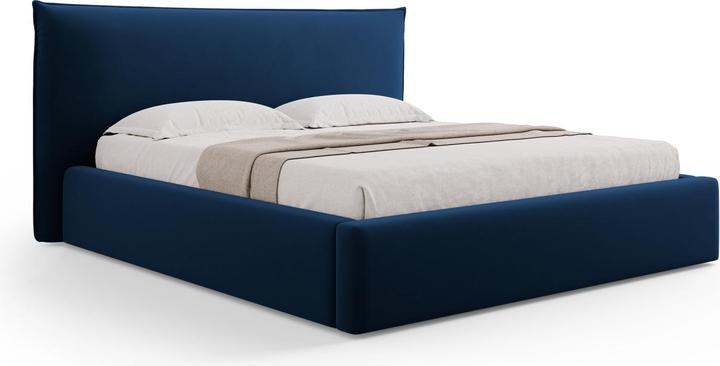 Micadoni Lit Coffre en Velours Avec Tête de Lit, "Kaelle", 223x180x111Fabriqué en Europe