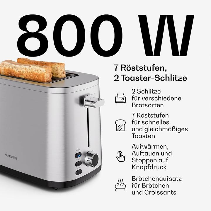 Produktbild Klarstein Frühstücksset mit Toaster und Wasserkocher (1.70 l)