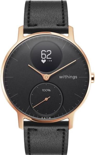 Actual product image Withings Wristband (18 mm, Stainless steel, Calfskin)