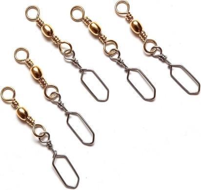 Produktbild Okuma Norwegian Snap Swivel Size 1/0 Brass - 5pcs