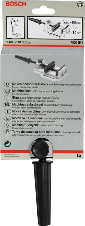Produktbild Bosch Professional Zubehör Maschinenschraubstock MS 80, 95 mm, 80 mm, 80 mm (80 mm)