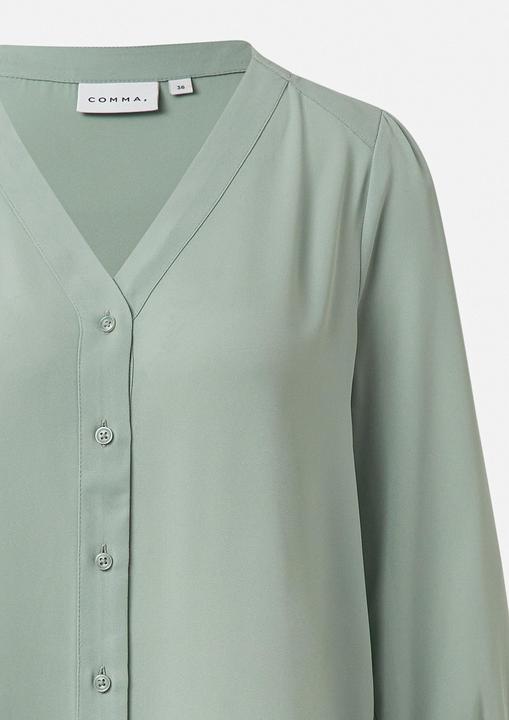 Produktbild Comma Bluse Luftige Chiffon-Bluse mit V-Ausschnitt und 3/4-Ärmeln (36)