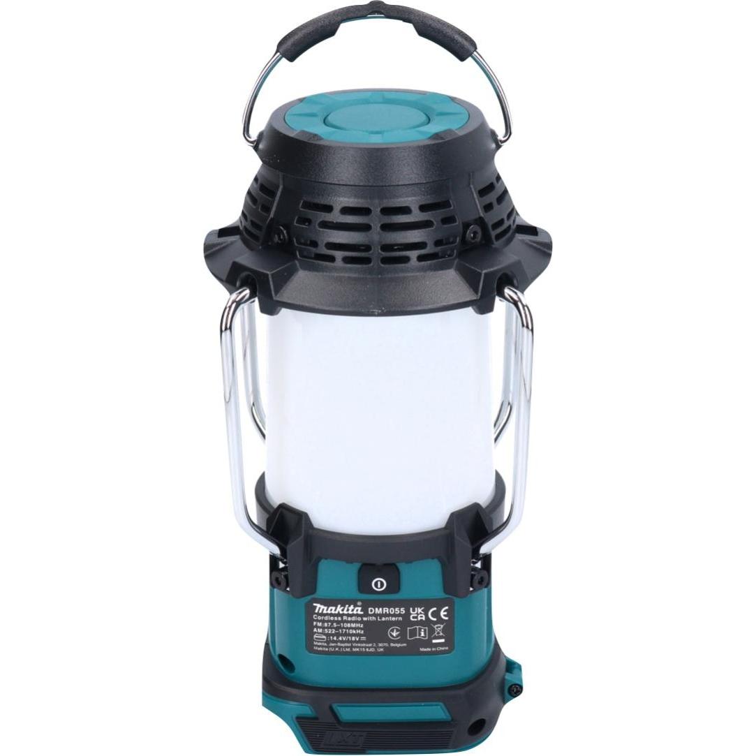 Makita DMR 055 RM1 Radio a batteria 18 V FM con lanterna a 360° + 1x batteria 4,0 Ah + caricatore (AM, FM), Radio