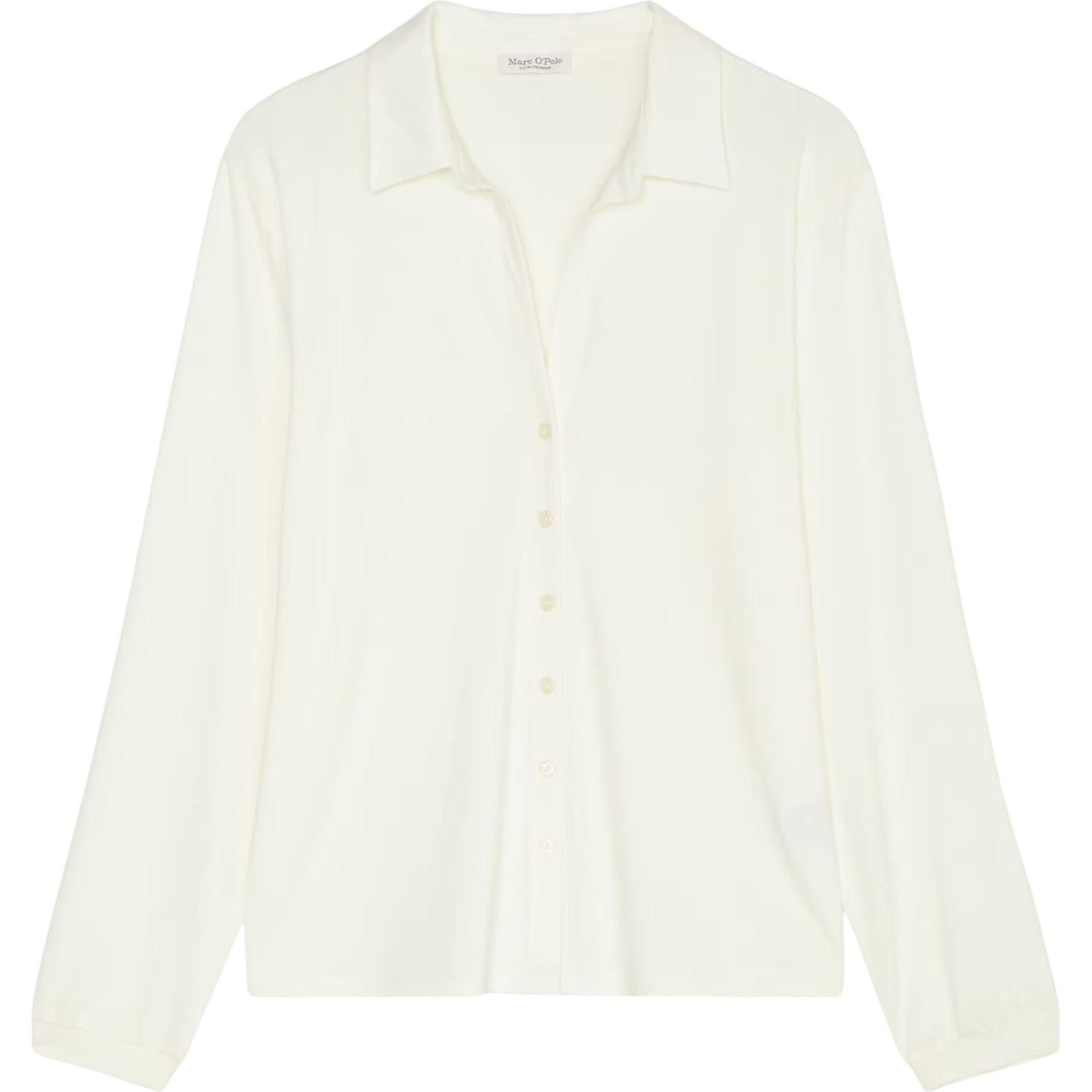 Marc O'Polo, Damen, Bluse, Damen-Jerseybluse, Weiss, (S)