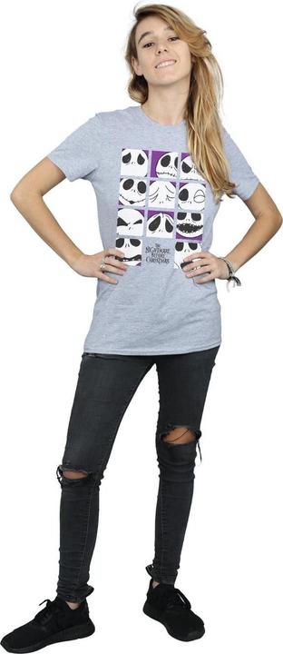 Image du produit Disney - T-shirt NIGHTMARE BEFORE CHRISTMAS MANY FACES OF JACK SQUARES - Femme (L)