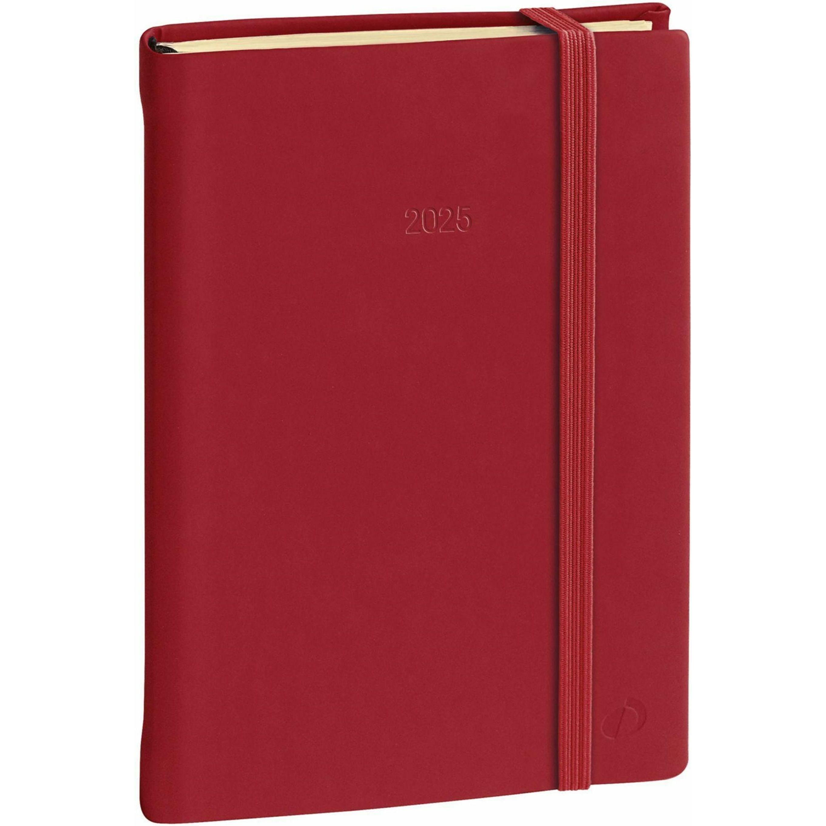 Quo Vadis, Agenda, Agenda Daily 17 P. ML Silk 23 376016Q burgunder, 1T/S, 12x17cm (12 x 17 cm, Deutsch)