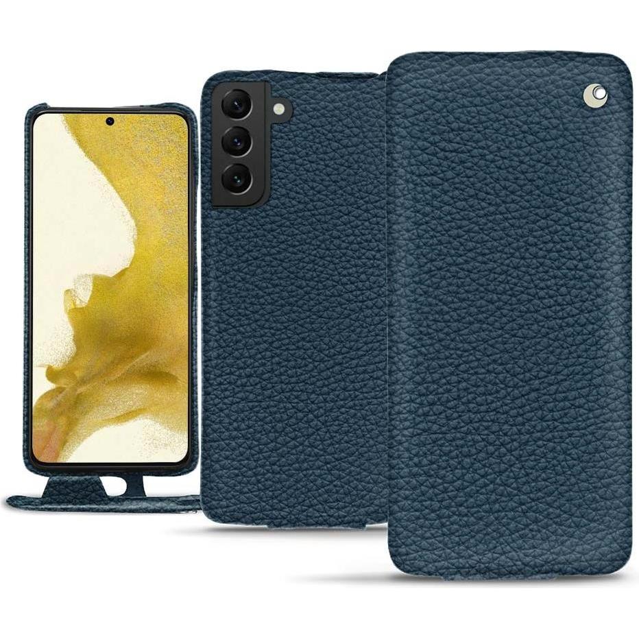 Noreve Lederschutzhülle vertikal (Samsung Galaxy S22), Smartphone Hülle, Blau