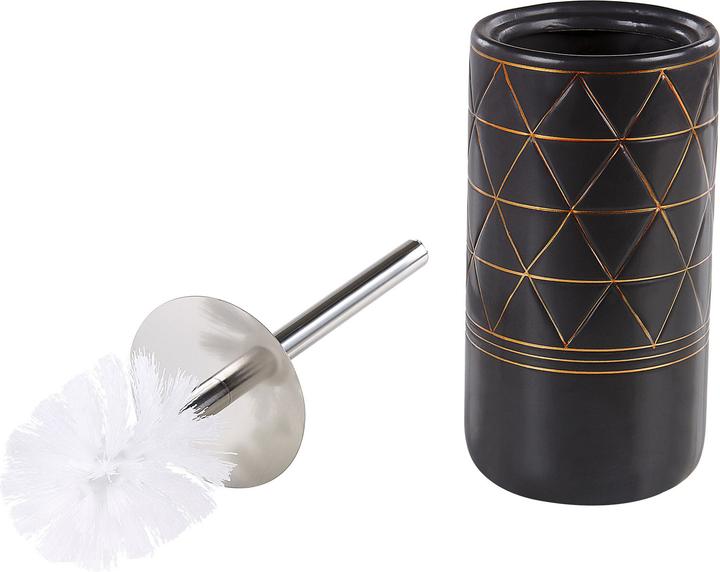 Image du produit Beliani Ensemble salle de bains 5 pièces céramique noir / or LANCO