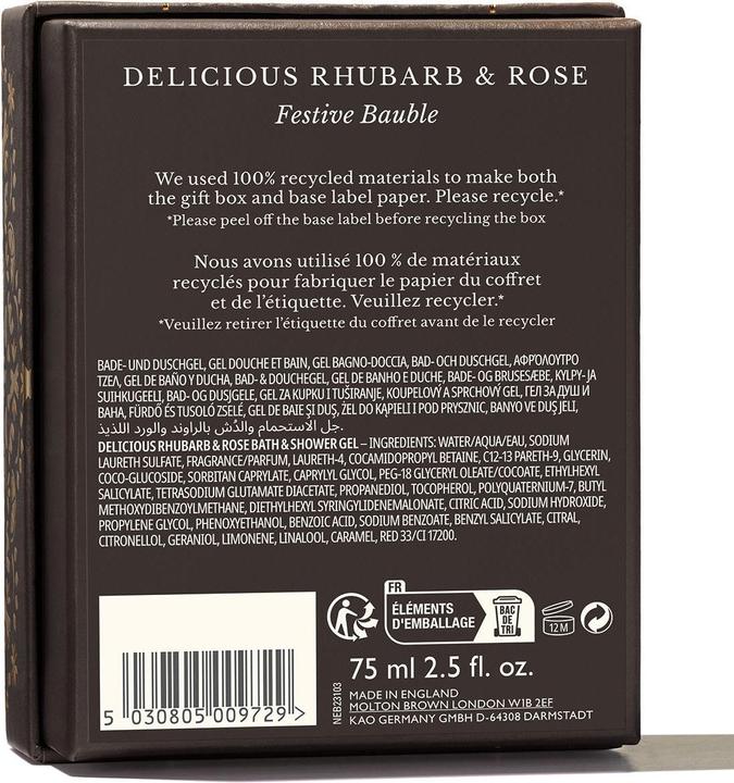 Actual product image Molton Brown Bath Body Del Rhub & R Festive Bauble 75 ml (Hair care set)