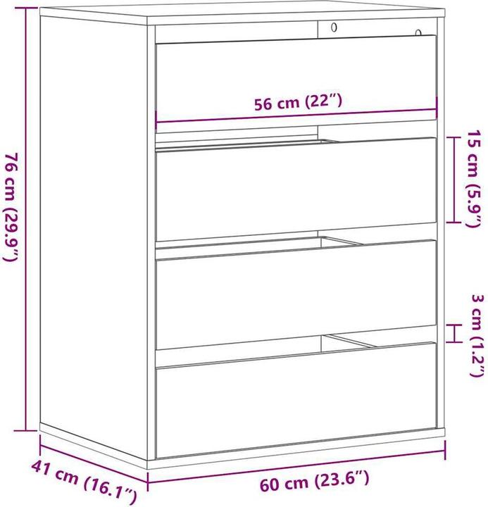Image du produit vidaXL Kommode (60 x 41 x 76 cm)