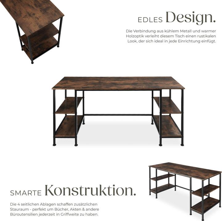 Image du produit tectake Bureau informatique Stoke (55 x 55 x 75 cm)