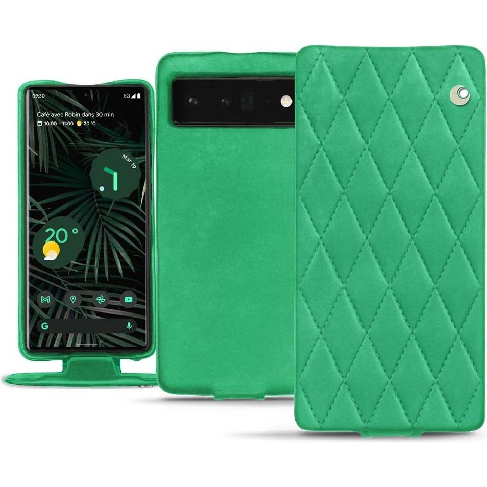 Noreve Lederschutzhülle vertikal (Google Pixel 6 Pro), Smartphone Hülle, Violett