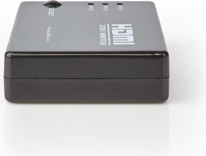 Actual product image Nedis HDMI ™ Switch - 3-Port - 4X HDMI™ Output - 1x HDMI™ Output - 1080p - 3.4 Gbps - ABS - Black
