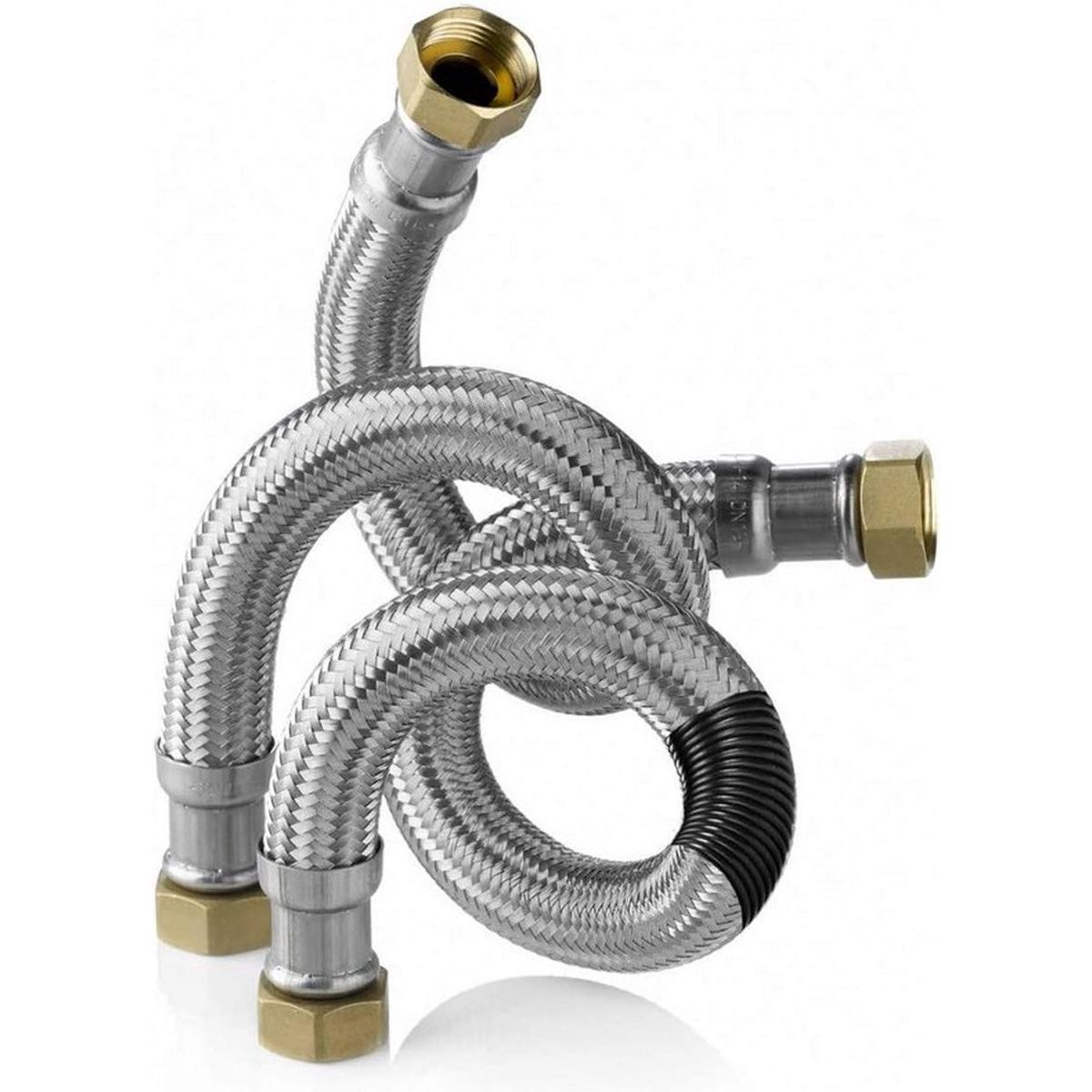 Tucai, Accessori per installazione sanitaria, tubo di collegamento Tubo d'acciaio per acqua EXTRA TWIST WW-3/4 x 3/4 L = 100 cm (5/30)