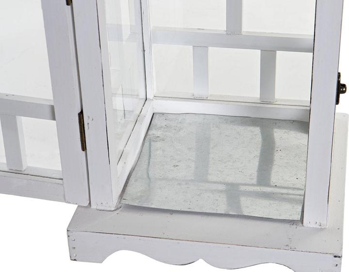 Immagine prodotto DKD Home Decor Laterne Kristall Weiss Kiefer (22,5 x 22,5 x 47 cm)