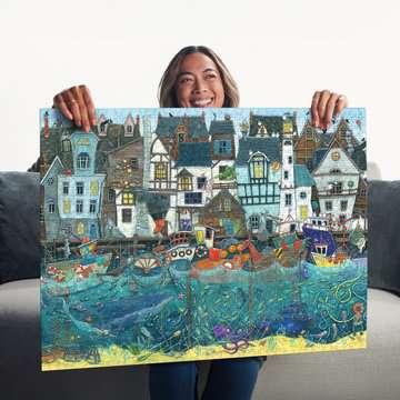 Actual product image Ravensburger Habour of Wonders: Bustling Fantasy Port (1500 pieces)