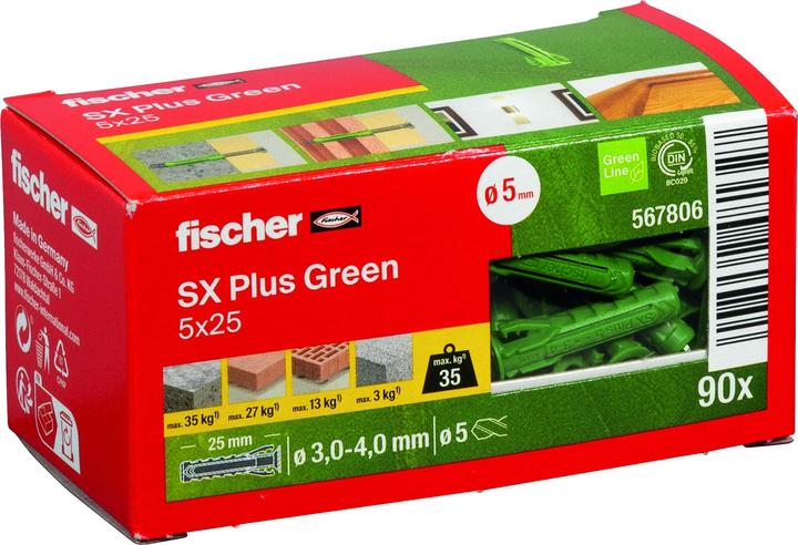 Image du produit Fischer Cheville SX Plus Green 5x25 (90 pcs)