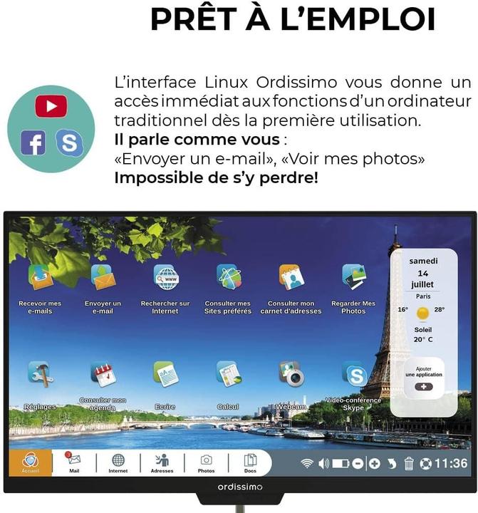 Produktbild Ordissimo Clara 2 (256 GB, 6 GB, Intel Celeron N5030, UHD Graphics 605)