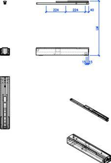 Immagine prodotto Peka Metall Guide a estrazione totale per armadi alti Box per costruzioni in legno