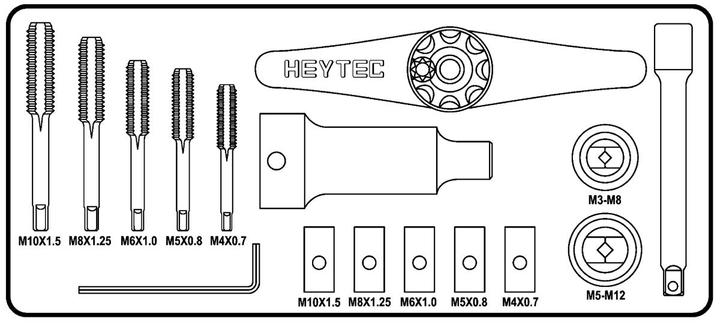 Produktbild HEYTEC HSS- Gewindeschneid-Satz