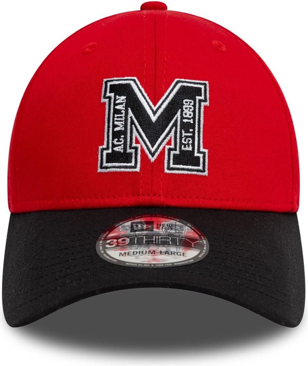 Produktbild New Era 39Thirty Stretch Cap - AC Mailand schwarz - S/M (S/M)