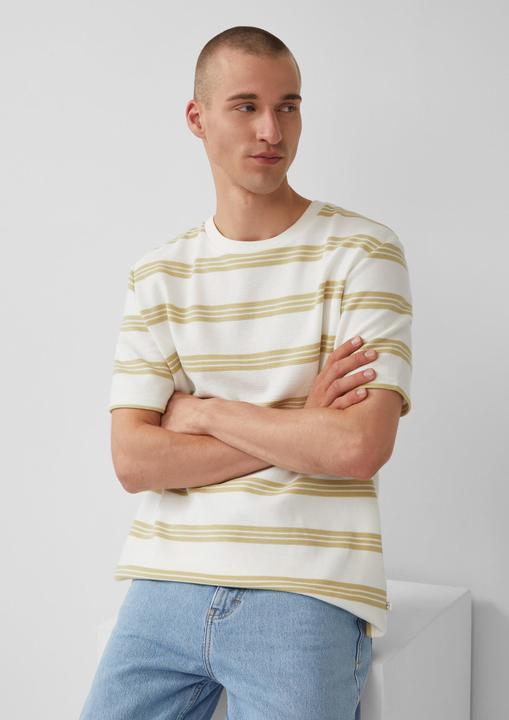 Produktbild S.Oliver T-Shirt Strukturiertes Jersey-T-Shirt mit Streifen (M)