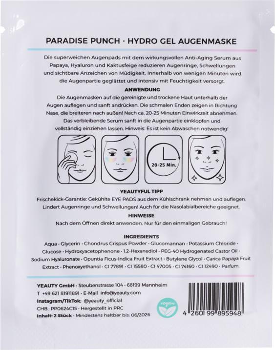Produktbild Yeauty Paradise Punch (Augenpatches, Tag)