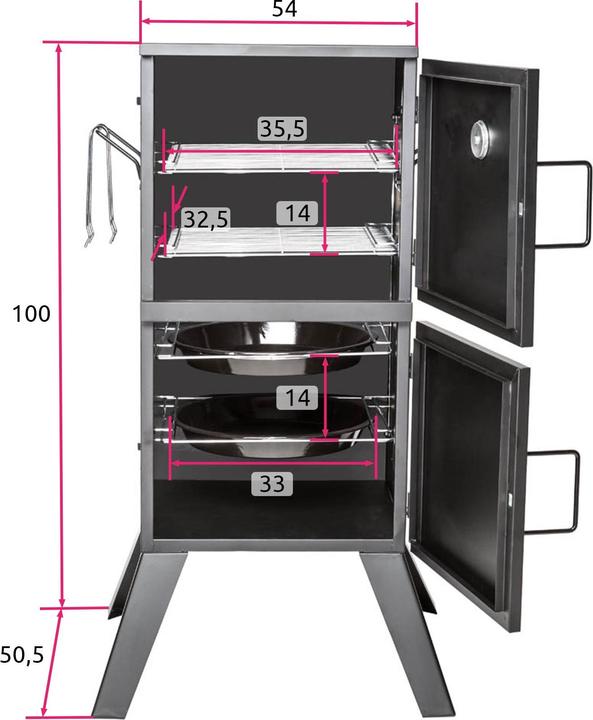 Produktbild tectake Räucherofen (35.50 cm)