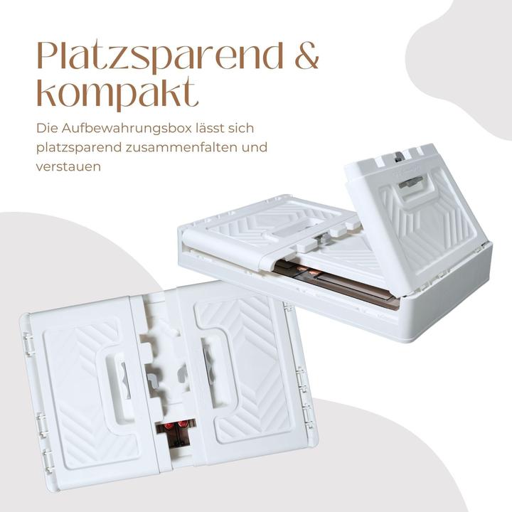 Produktbild Hermex Regalsystem 55 Vorratsschrank Faltbox Haushaltsschrank Rollkommode (55 x 35 x 154.50 cm)