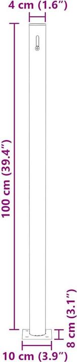 Produktbild vidaXL Seitenmarkise (3 m)