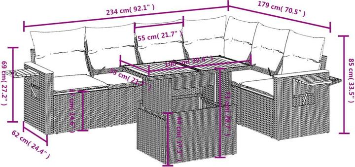 Produktbild vidaXL Garten Sofagarnitur