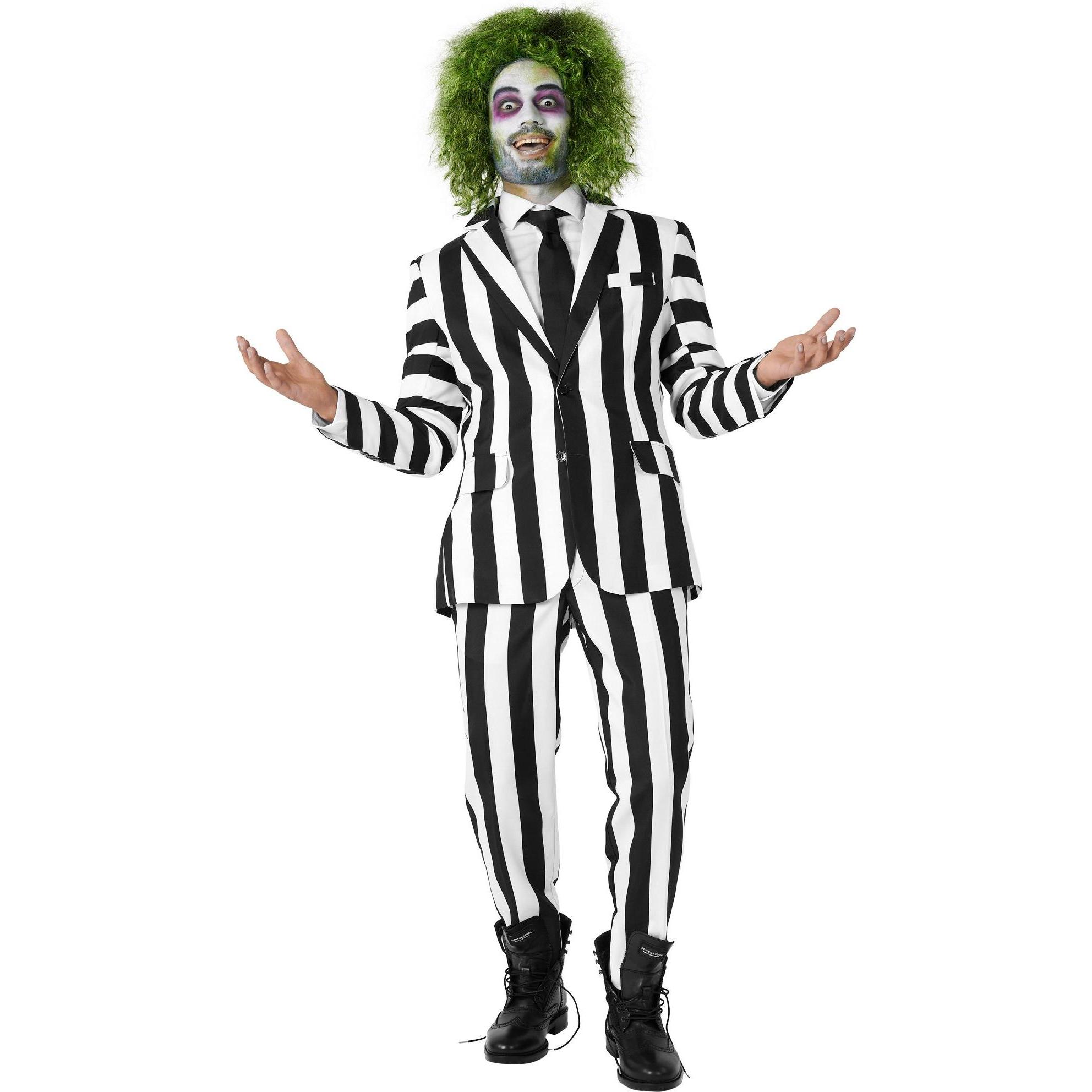 OppoSuits Beetlejuice Kostüm Anzug - für Karneval Halloween (L)