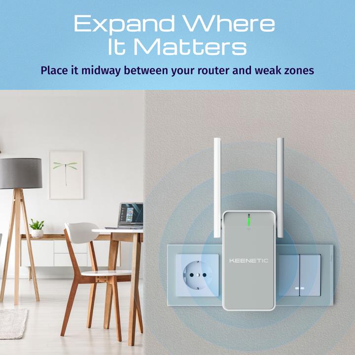 Immagine prodotto Keenetic Buddy 6 UE AX3000 Mesh Wi-Fi 6 Extender Gigabit