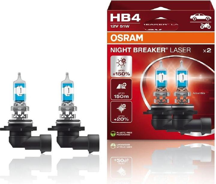 Immagine prodotto Osram 9006NL-2HB Halogen Leuchtmittel Night Breaker® Laser Next Generation HB4 5 (HB4)