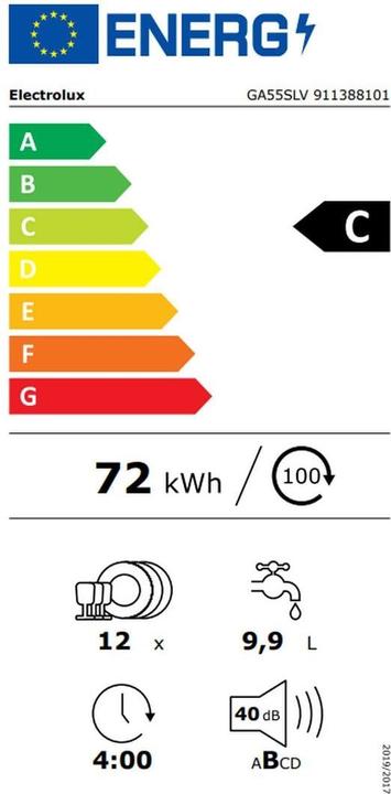 Label énergétique Electrolux GA55SLV