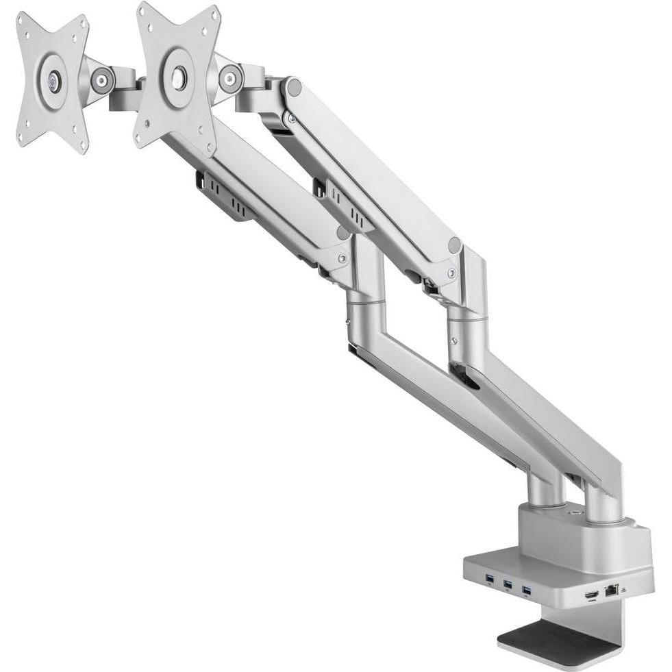 Thumbnail - SpeaKa Professional SP-MM-800 2fach Monitor-Tischhalterung 43,2cm (17/ ) - 81,3cm (32/ ) Integriert (Tisch, 32.01"), Mon...