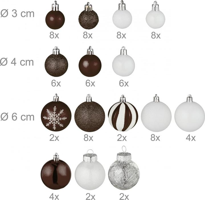 Productafbeelding Relaxdays 101-tlg. Weihnachtskugeln-Set (101x)