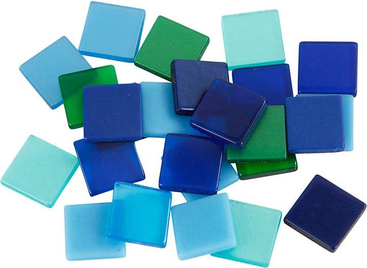 Produktbild Creativ Company Mini-Mosaik Blau/Grün 10x10mm, 25 Gramm