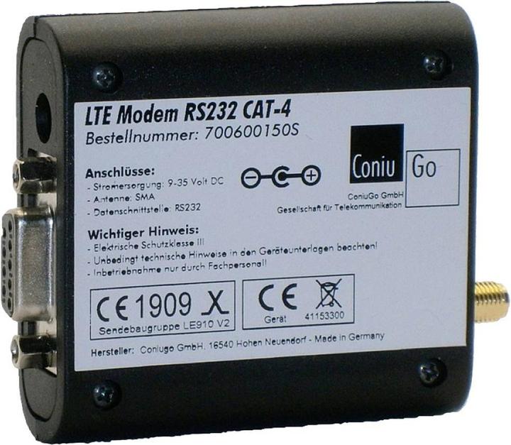 Immagine prodotto Coniugo 700600150S Modem LTE 9 V/DC, 12 V/DC, 24 V/DC, 35 V/DC