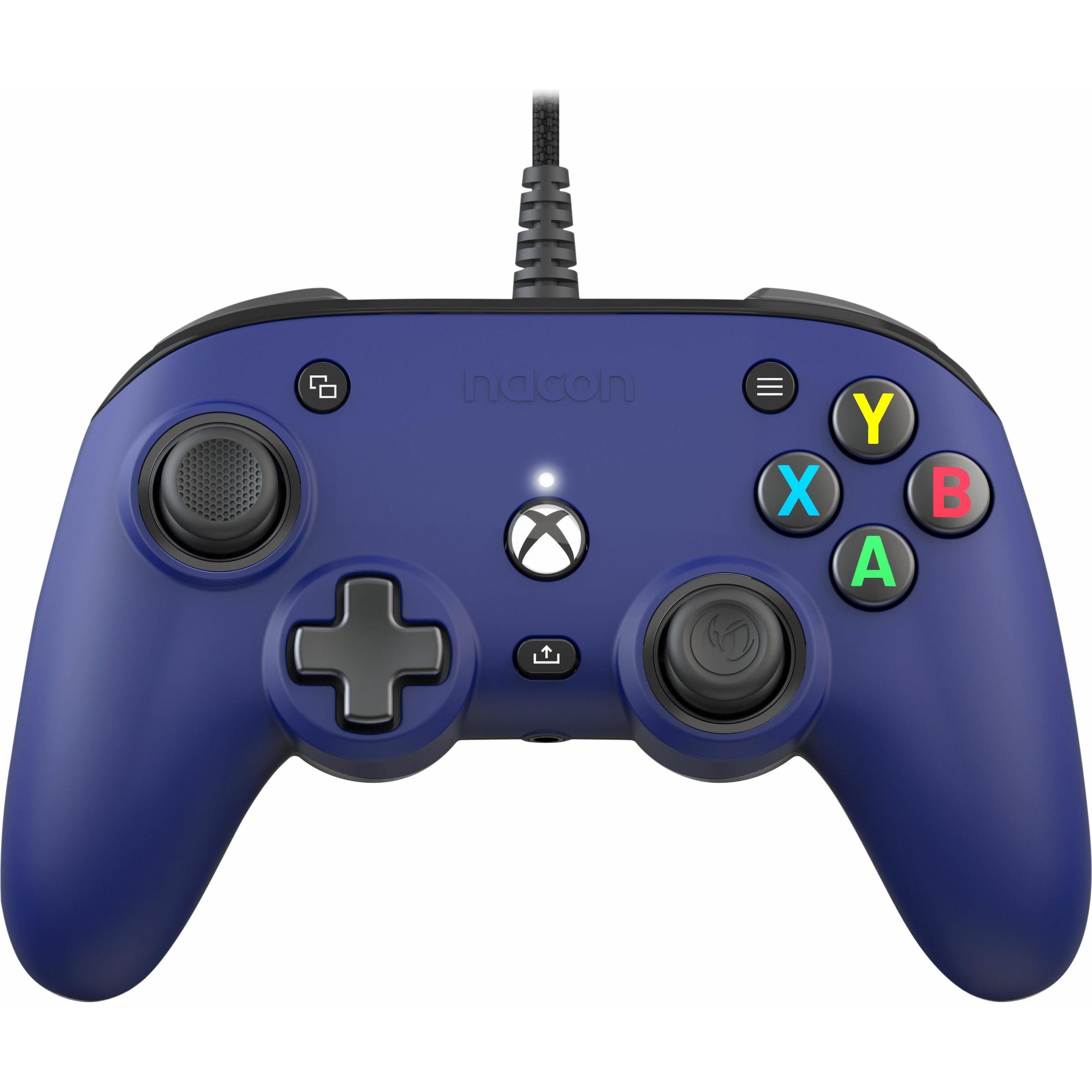 Nacon Gaming Pro Compact Controller (PC, Xbox Series X, Xbox Series S, Xbox One S), Gaming Controller, Blau