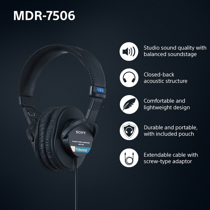 Immagine prodotto Sony Mdr-7506 (Cablato)