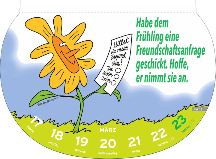Immagine prodotto Heye Calendario illustrato Dumme Sprüche (21 x 29 cm, Copertina rigida, Tedesco)
