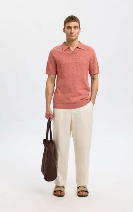 Produktbild Selected Homme Häkel-Look Polohemd aus Strick (L)